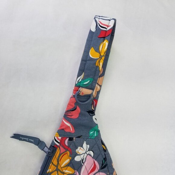 Vera Bradley Essential Sling Backpack Coastal Paradise Grey Crossbody Bag Zip Up - Picture 5 of 16